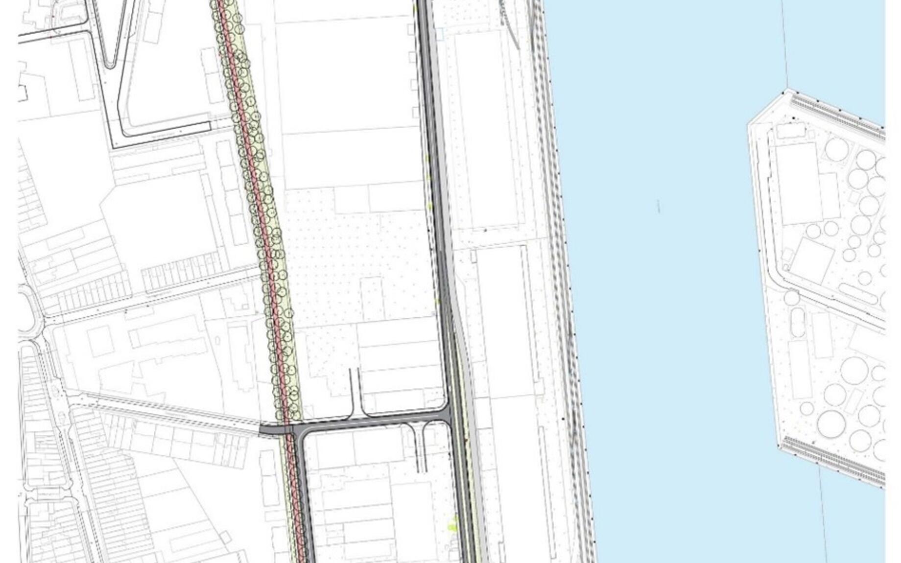 Het onderste stuk New Orleansstraat (ten zuiden van de Glasgowstraat) zal een plaatselijke lus vormen met de Port Arthurlaan.