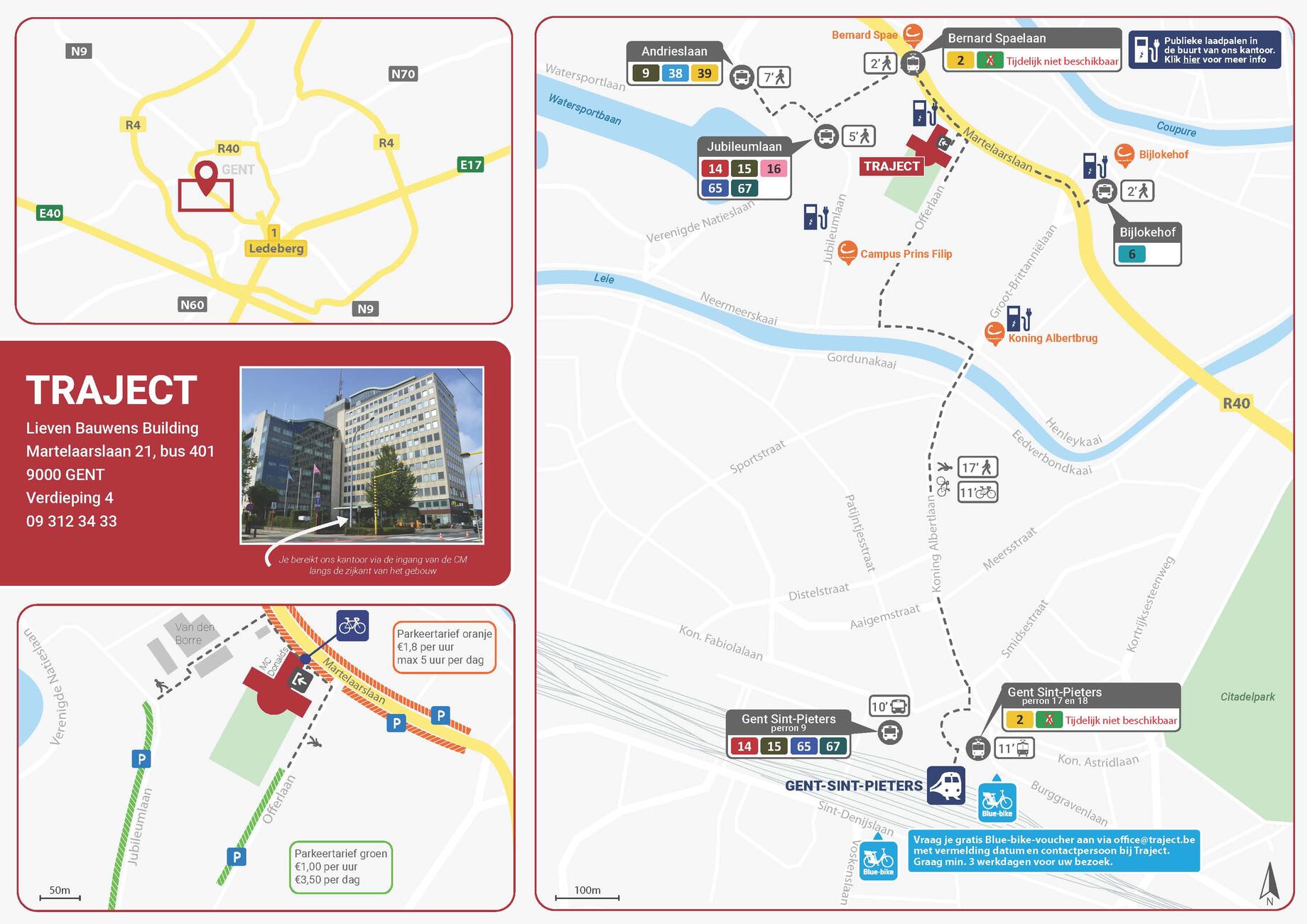 voorbeeld bereikbaarheidsfiche Traject Gent