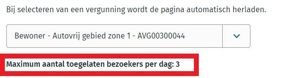 Bezoekersrecht8 vergunning autovrij gebied