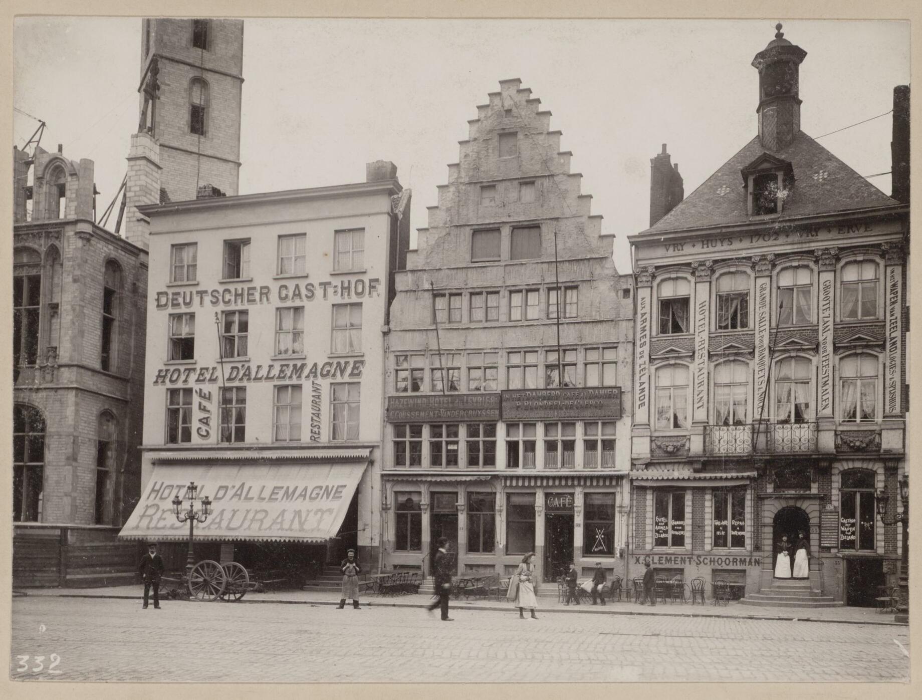 Dambert op de Korenmarkt, omstreeks 1905