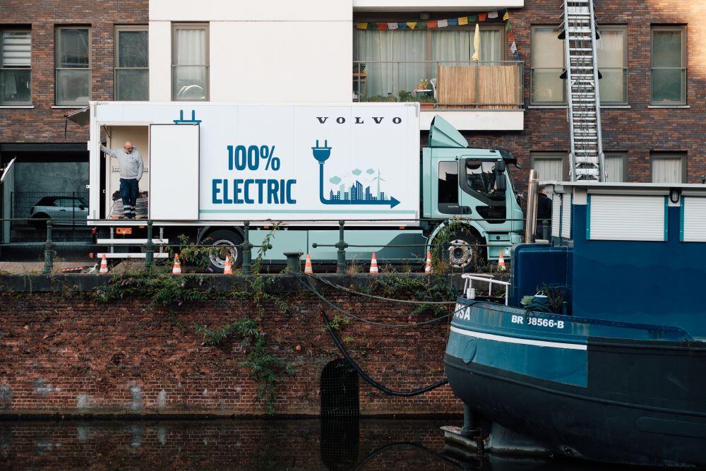 Elektrische vrachtwagen voor stadsdistributie