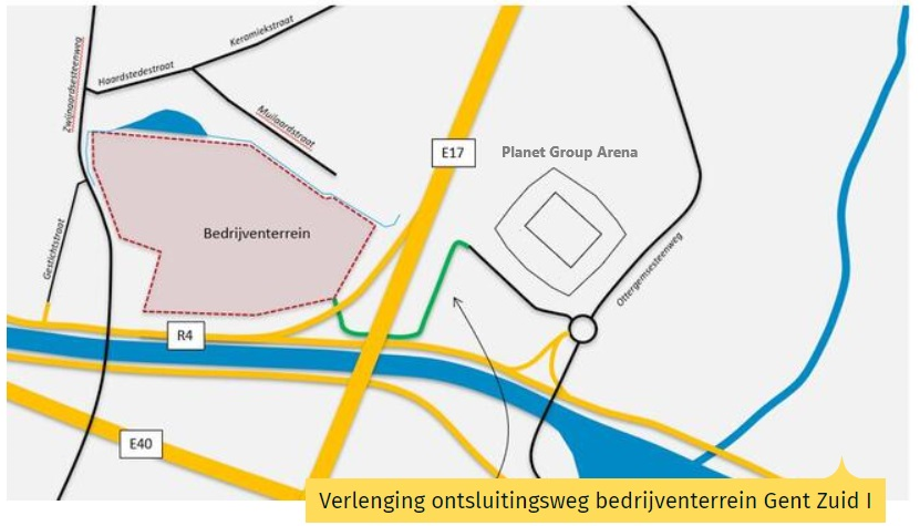 Project ontsluitingsweg bedrijventerrein Gent Zuid I_plan