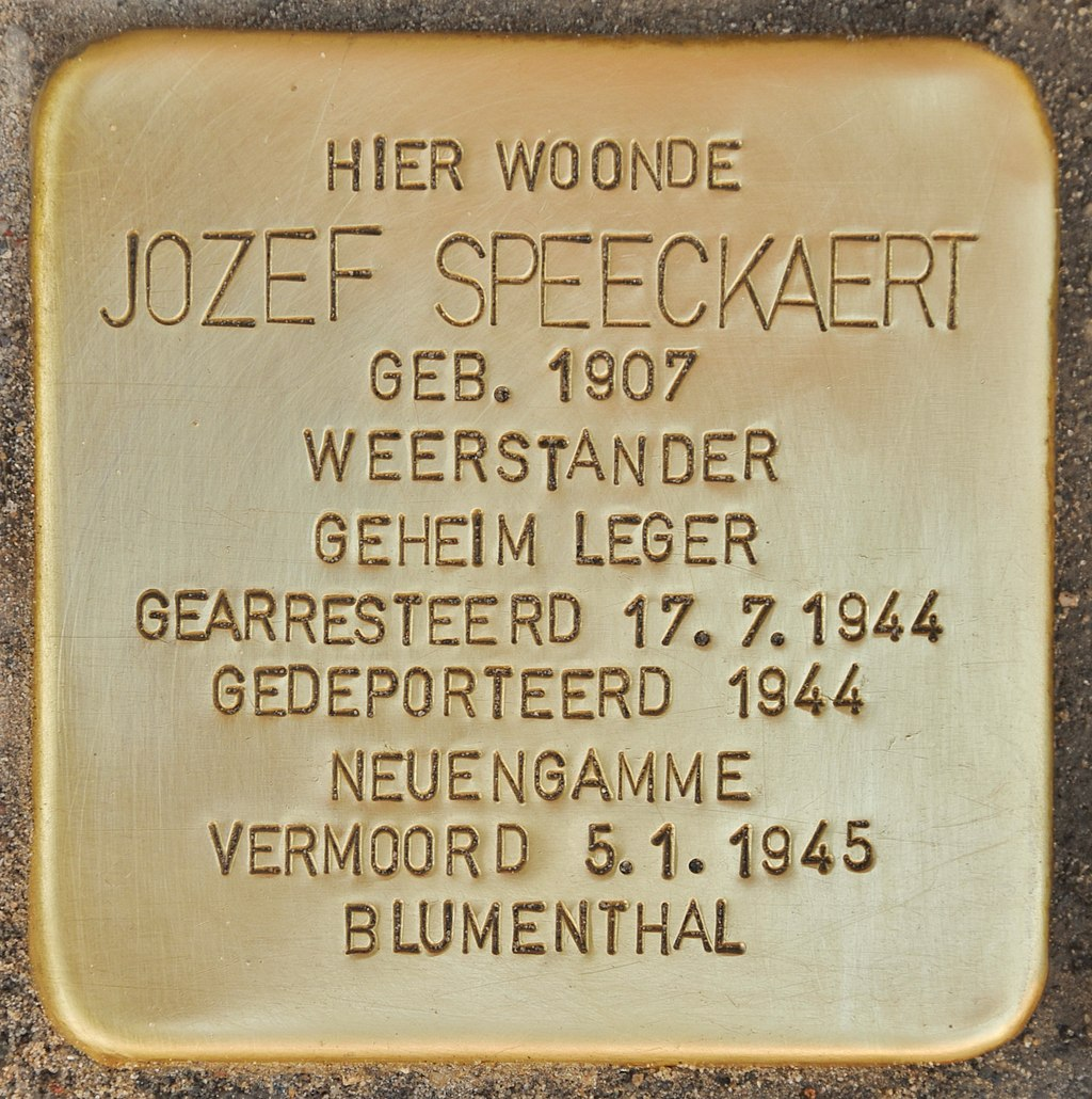 Struikelsteen Jozef Speeckaert