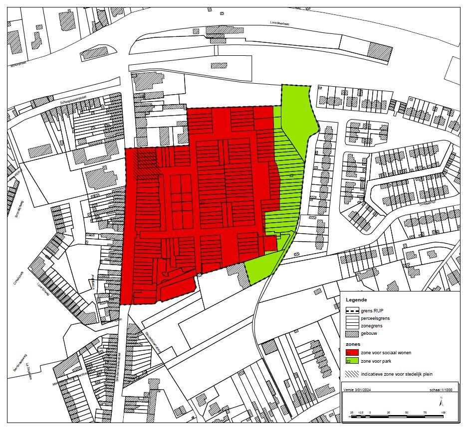 RUP Sint-Bernadettestraat grafisch plan